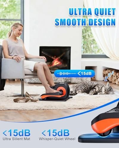 Under Desk Elliptical Machine Electric Leg Exerciser Seated Elliptical Quiet