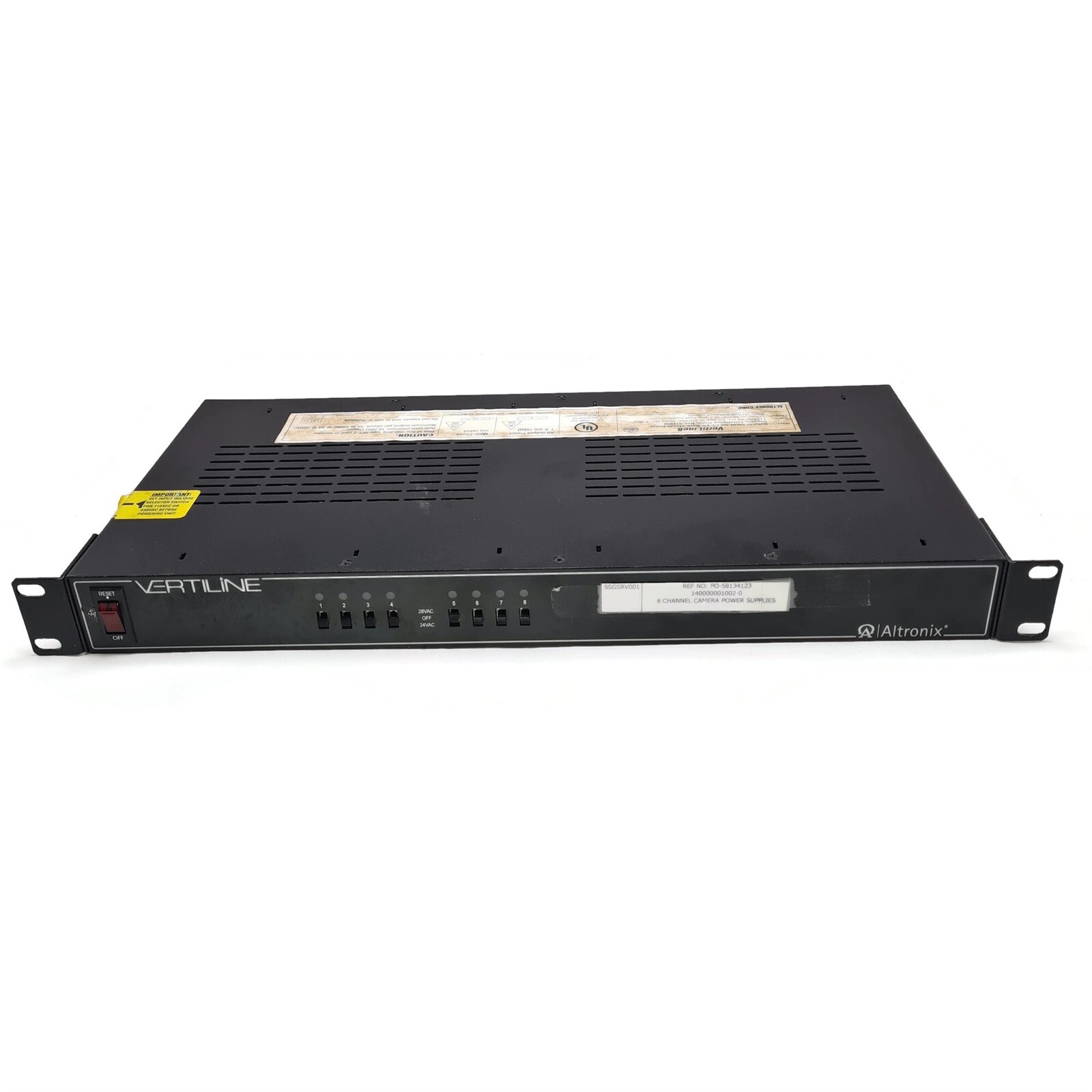 Altornix Vertiline 8 Series Power Supply. IP : 115/230 VAC. Op: 24 Volts DC/AC