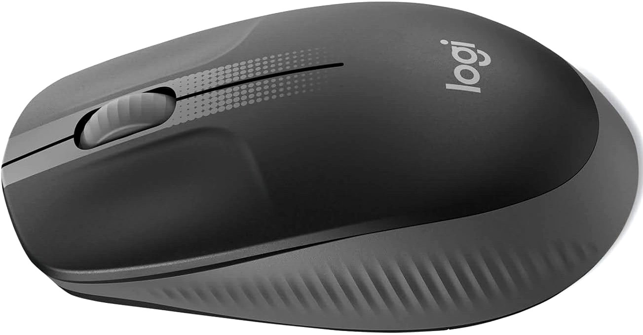 OEM Logitech Wireless Mouse M190 - Full Size Ambidextrous Curve Designs Charcoal