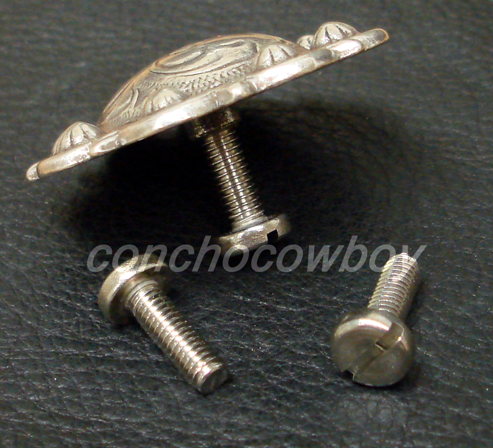 12mm CHICAGO SCREWS FOR WESTERN HORSE TACK SADDLE CONCHO -10/pk  *screw only*