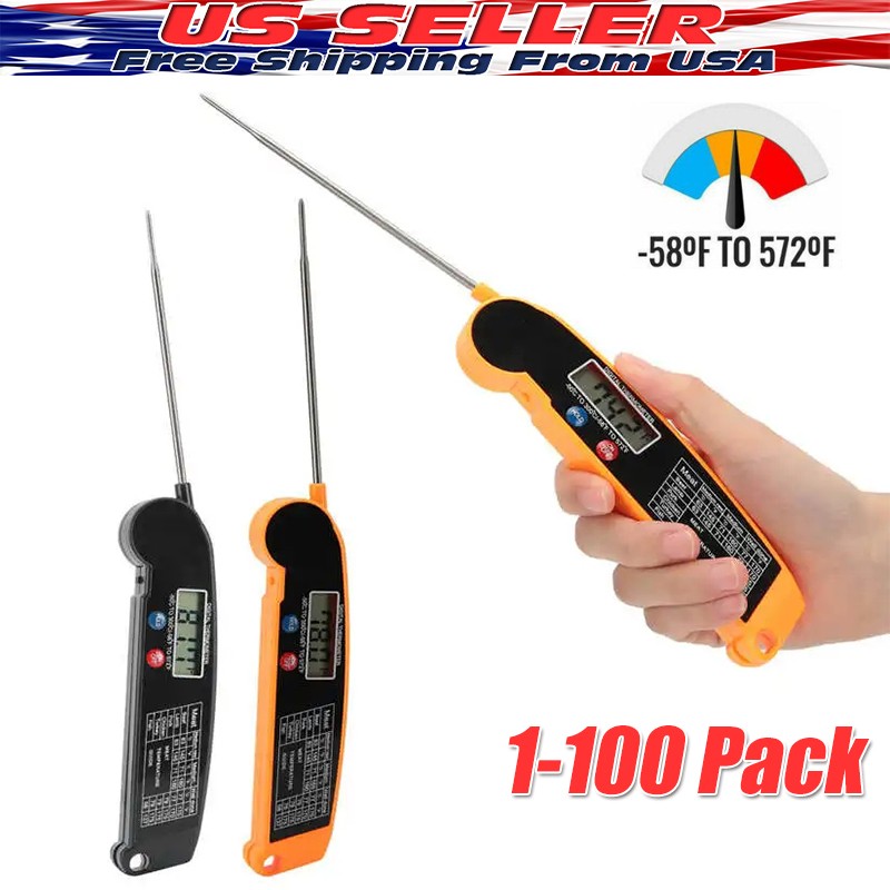 Instant Read Digital Meat Thermometer BBQ Grill Smoker For Kitchen Food Cooking