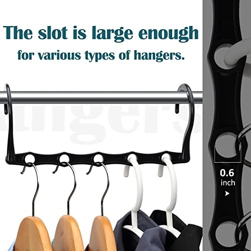 -Closet-Organizers-and-Storage, Space-Saving-Hangers | Magic 6 Pack Black