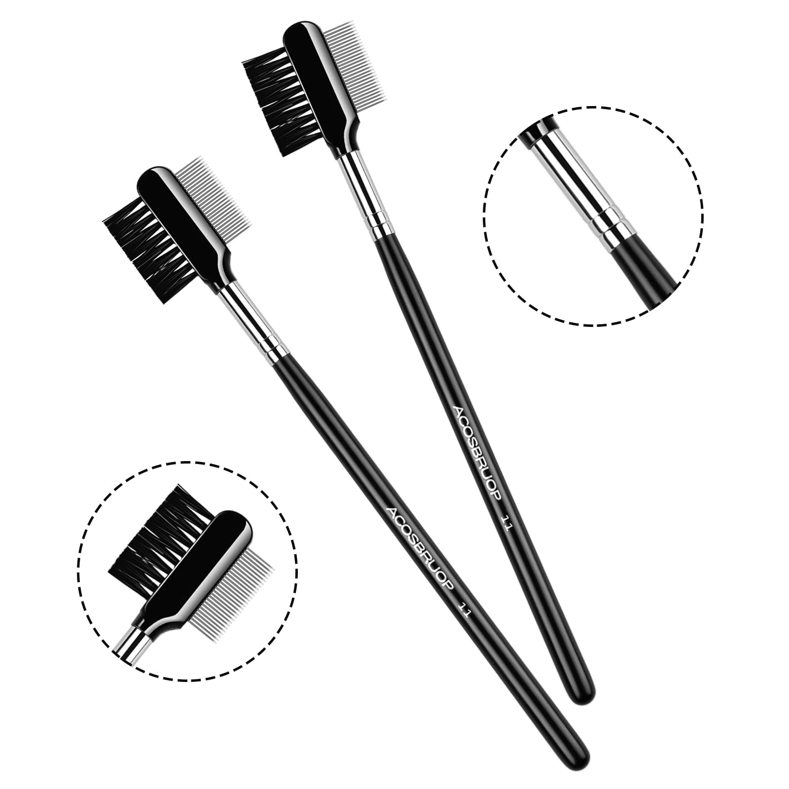 Eyebrow Brush Eyelash Comb Separator for Removing Mascara Clumps Cosmetic