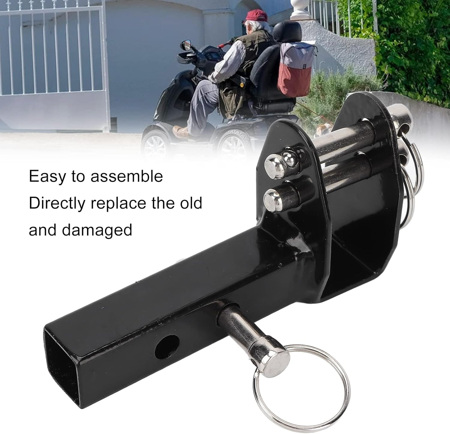 Mobility Scooter Rear Mounting Bracket, Aluminum Alloy Trailer & Basket Bracket