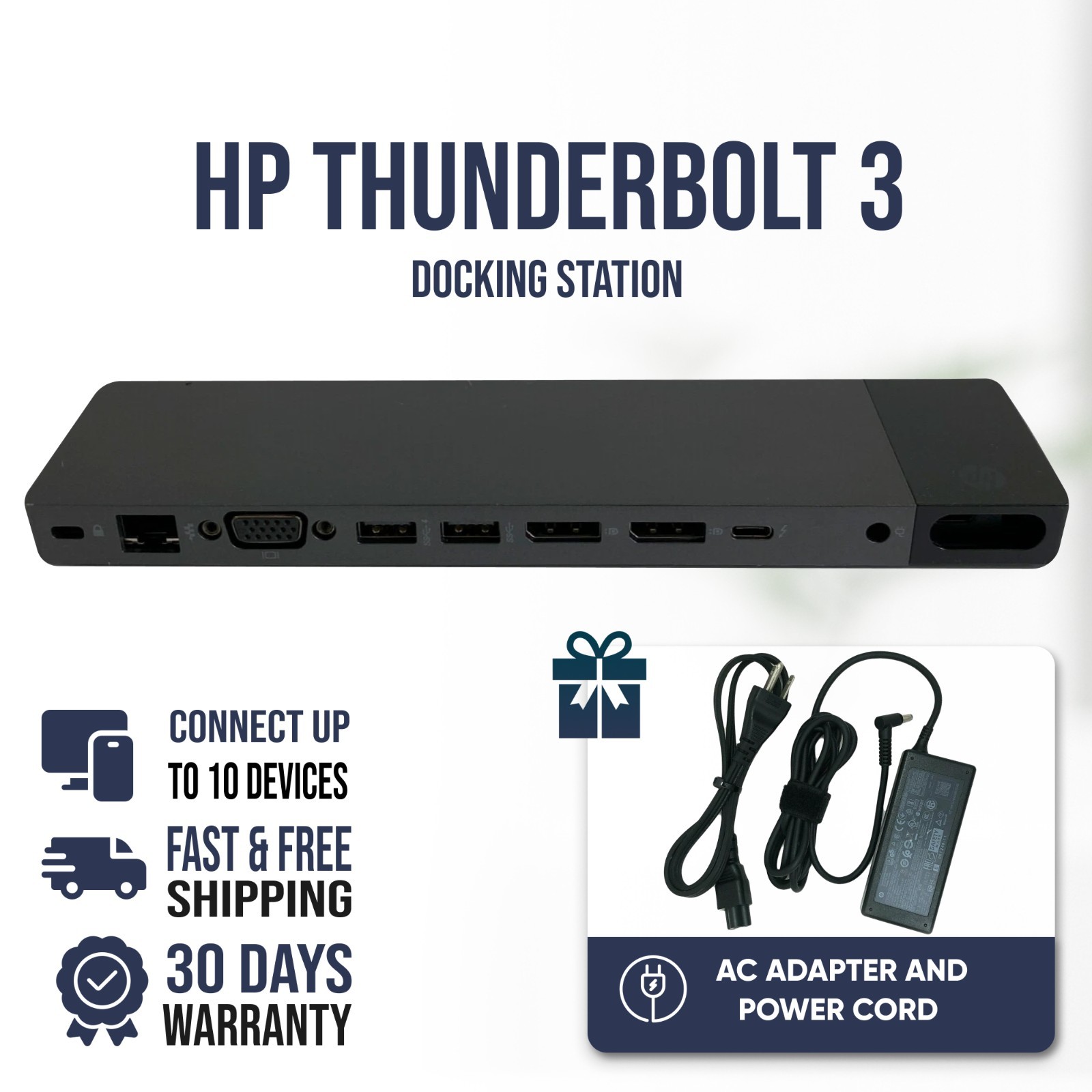HP Thunderbolt Dock for EliteBook x360 1030 1040 G5 G6 G7 G8 G9 G10 G11 w/ PSU