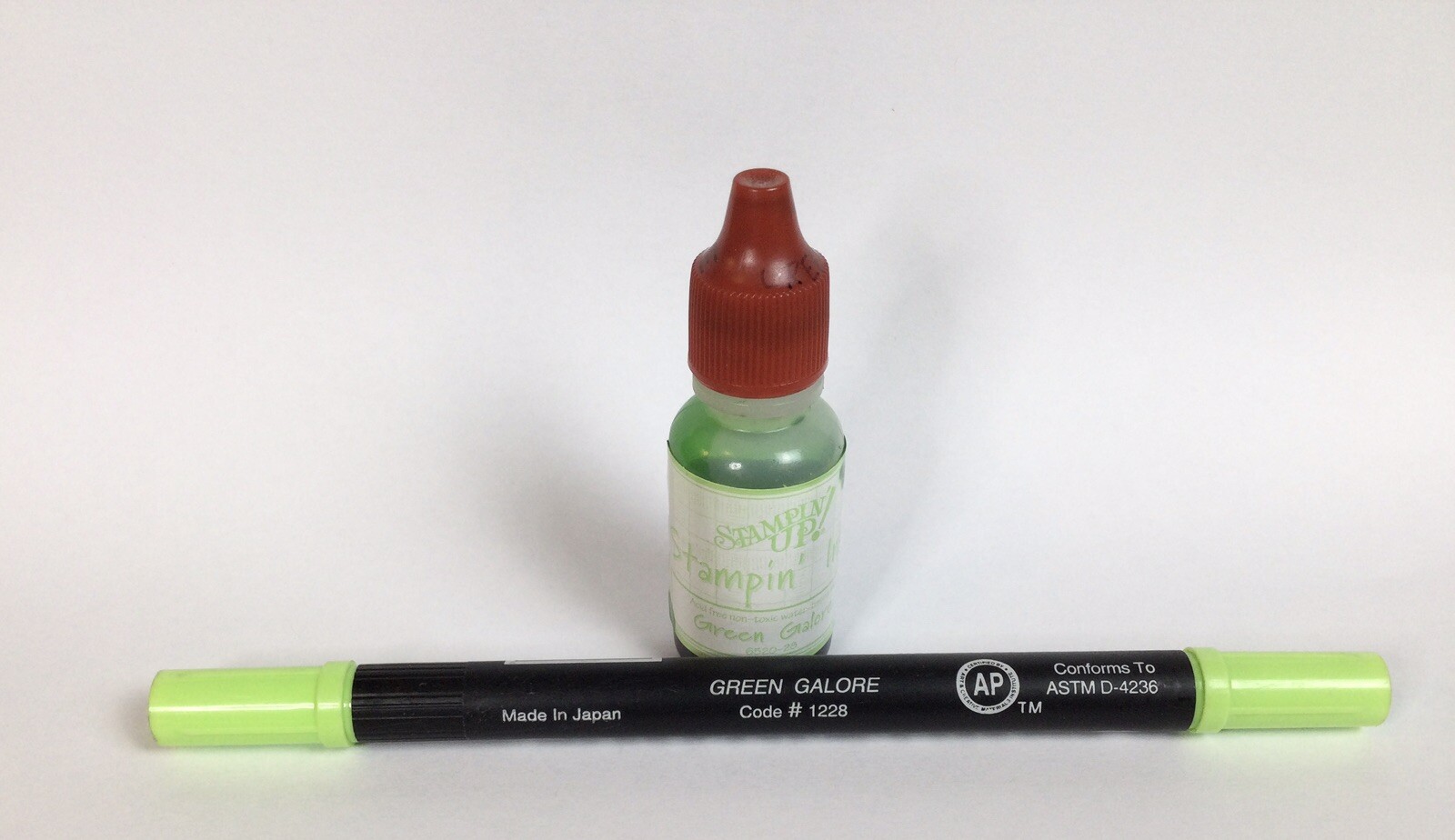 USED GREEN GALORE Stampin’ Up! Write Marker & Ink Refill Classic Dye Pre 2007