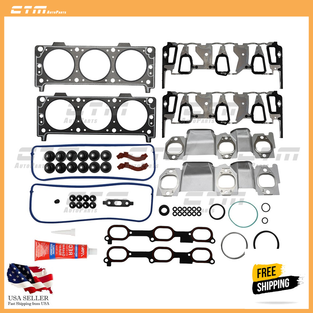 Graphite Fits 05-09 Chevrolet Equinox Pontiac Torrent 3.4L OHV Head Gasket Set