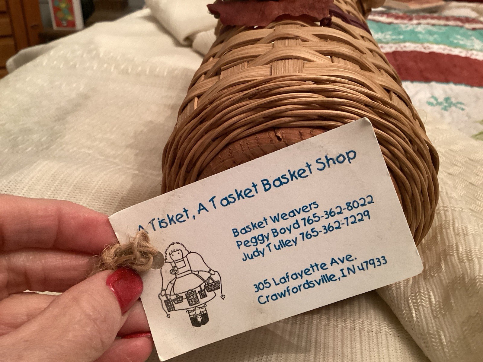 Vintage Wine Bottle Basket
