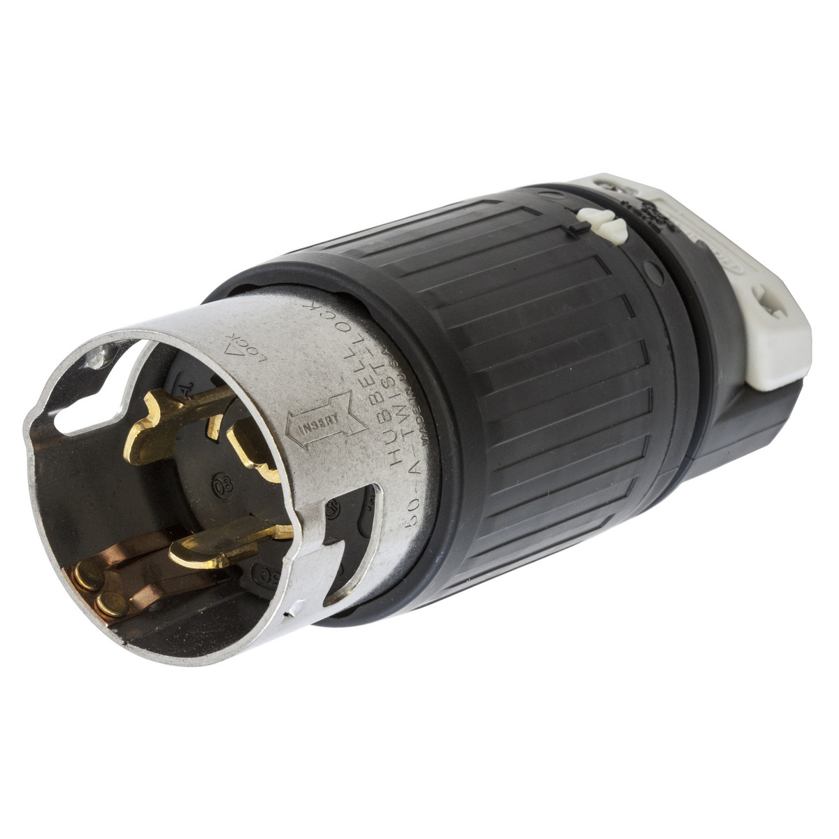 Hubbell CS6365C Locking Plug 50A 125/250VAC Nylon 3-Pole 4-Wire