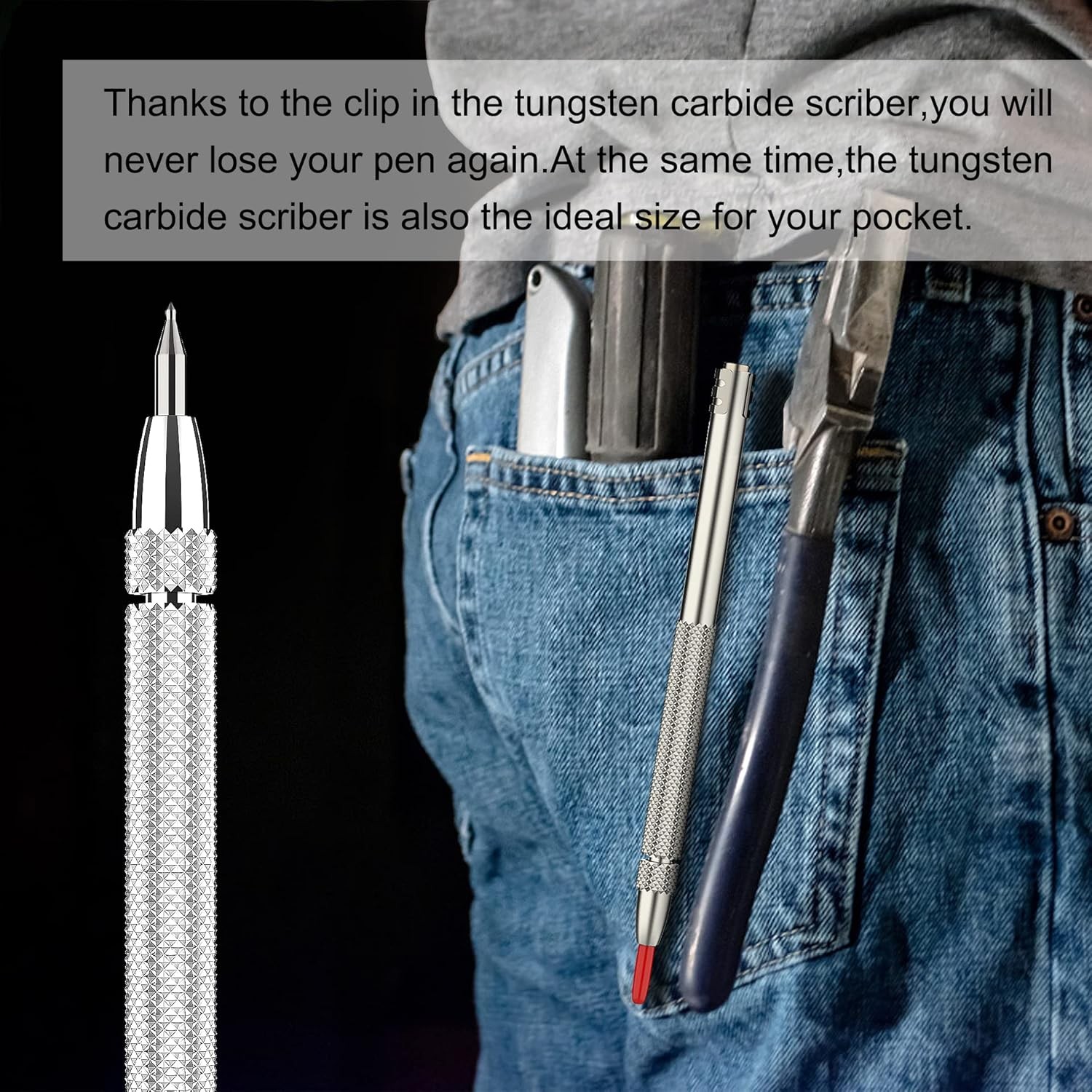 2 Pack Tungsten Carbide Scriber Tool Set with Magnet - Professional Metal Engrav