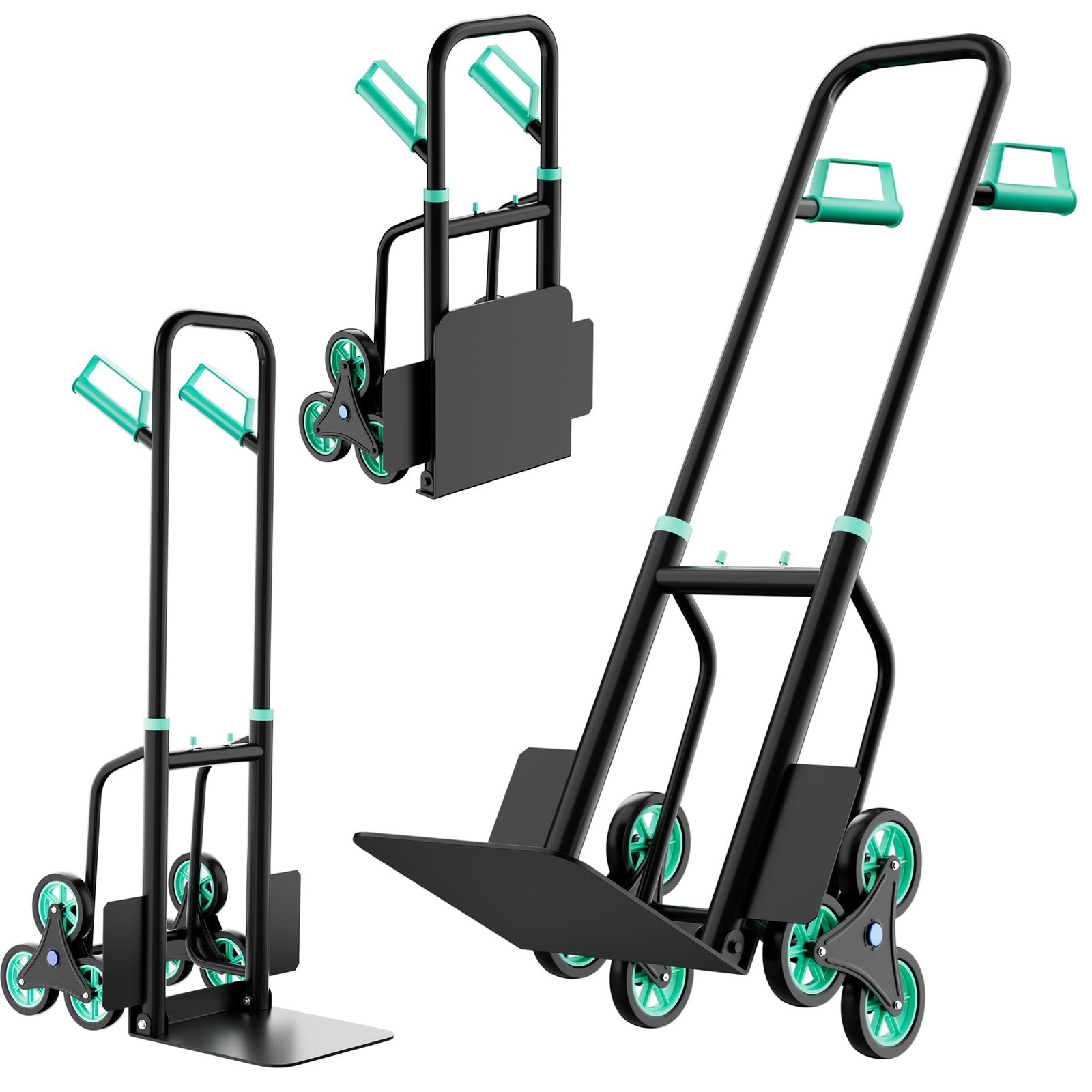 Stair Climbing Cart, Heavy-Duty Stair Climbing Hand Truck with Telescoping Ha...