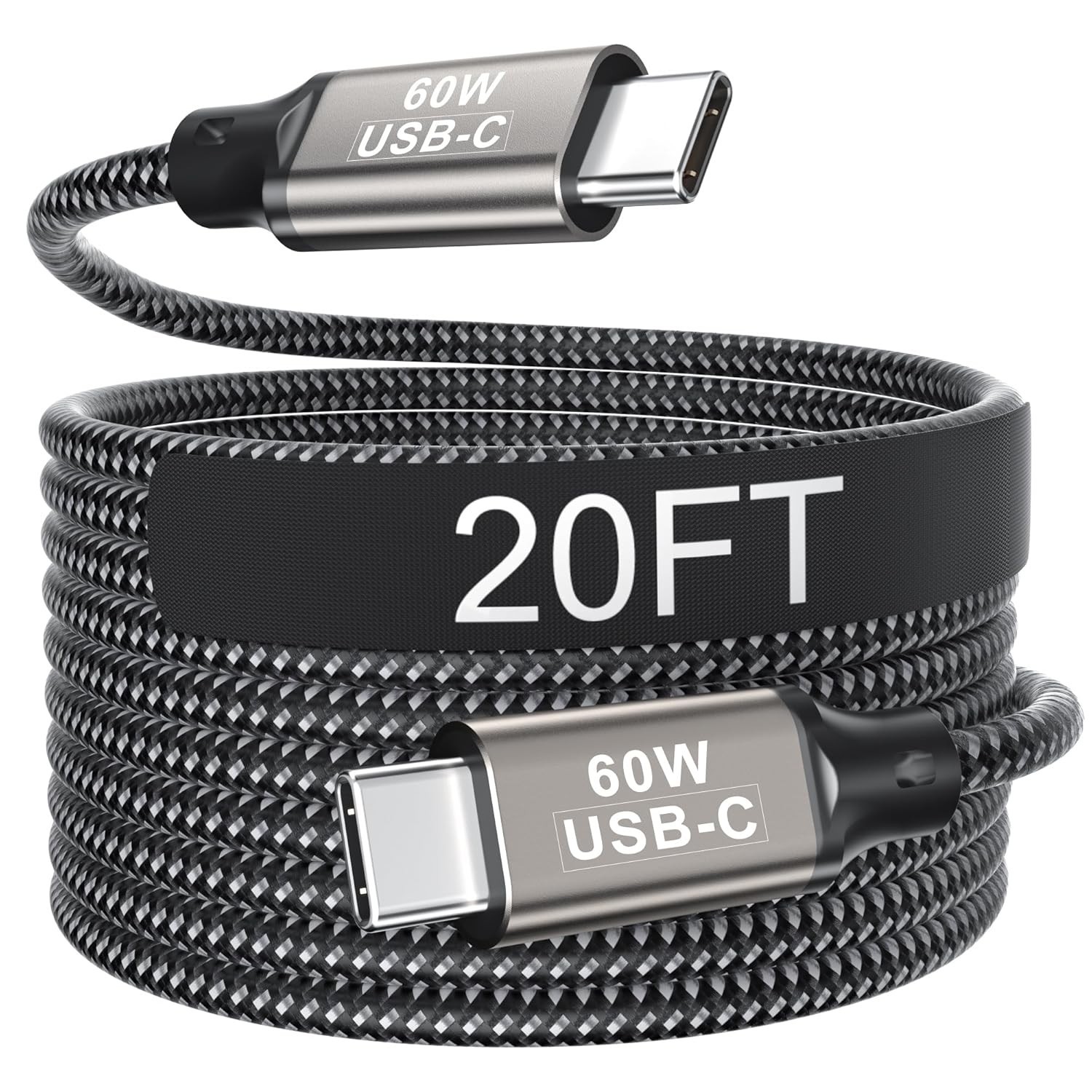 20ft/6m USB C to USB C Cable Fast Charging 60W Extra Long USB Type C new Cable