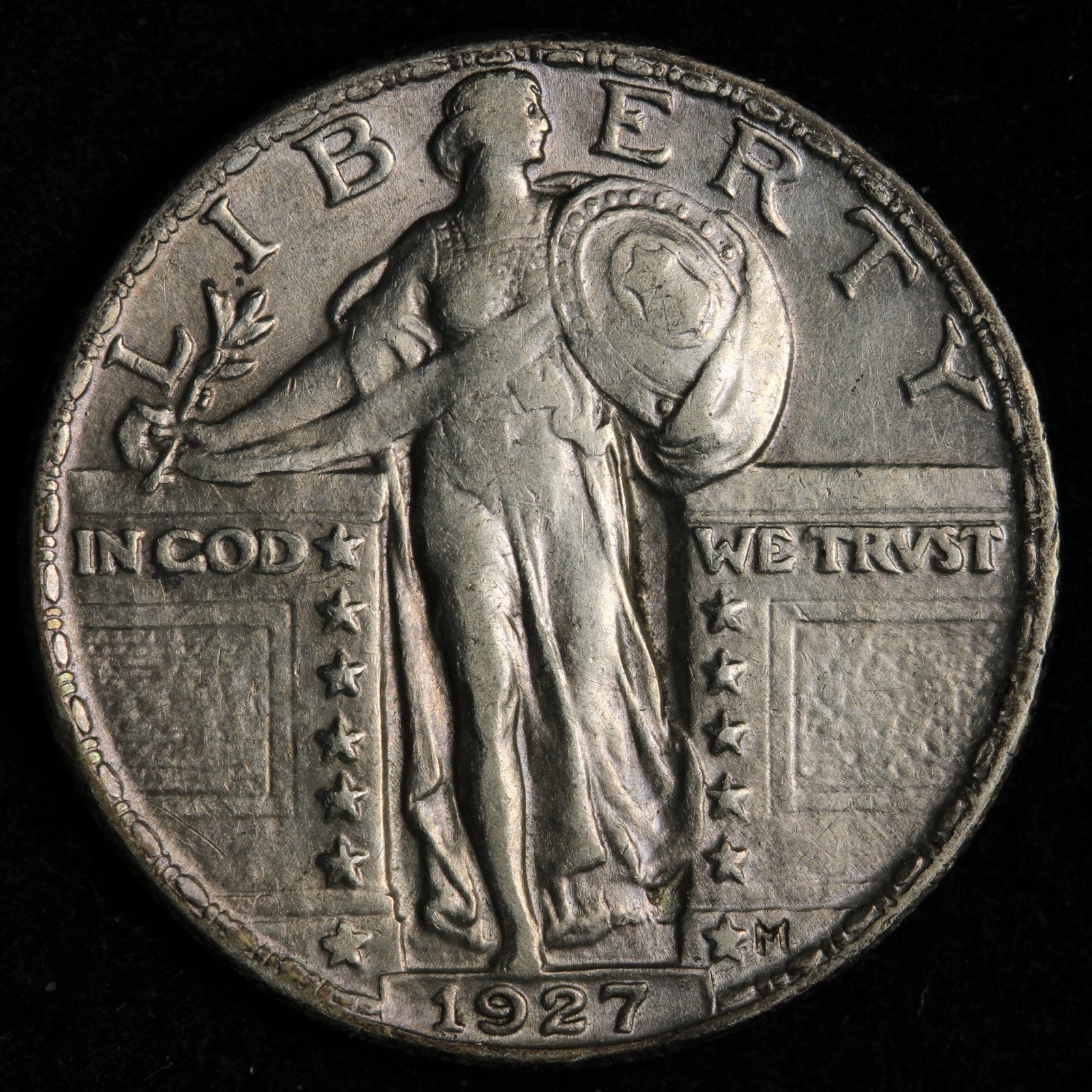 1927 Standing Liberty Silver Quarter AU+ E229 SDFP