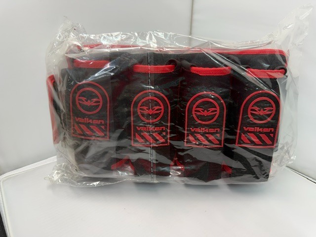 Valken Alpha 4 Pod Paintball Strap Harness Pack - Red - Black
