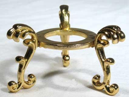 Solar Flower Scrying Stand - Gold Plated Ritual Gazing Ball Base