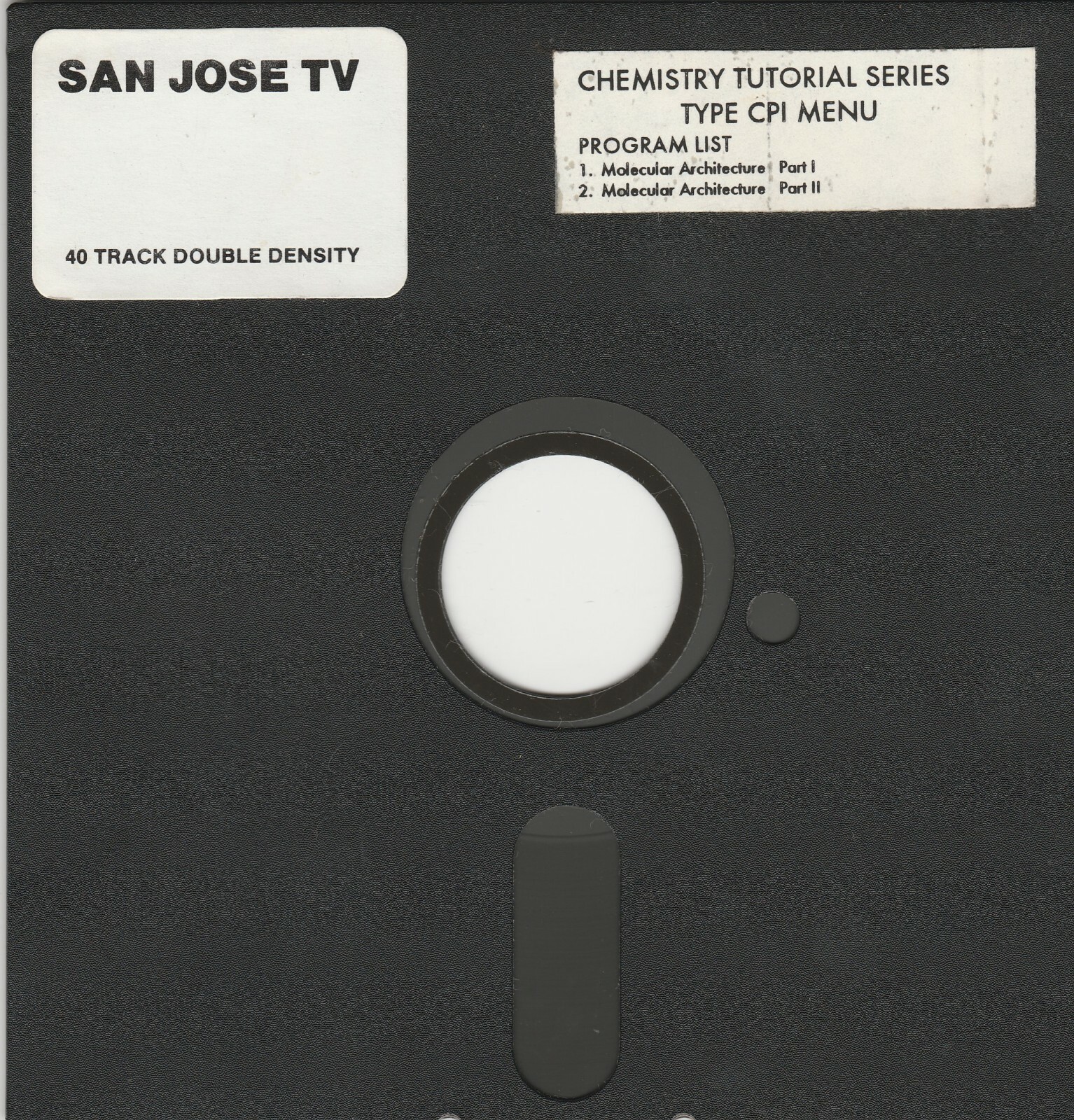 Chemistry Tutorial Series on 5.25" floppy disks Software