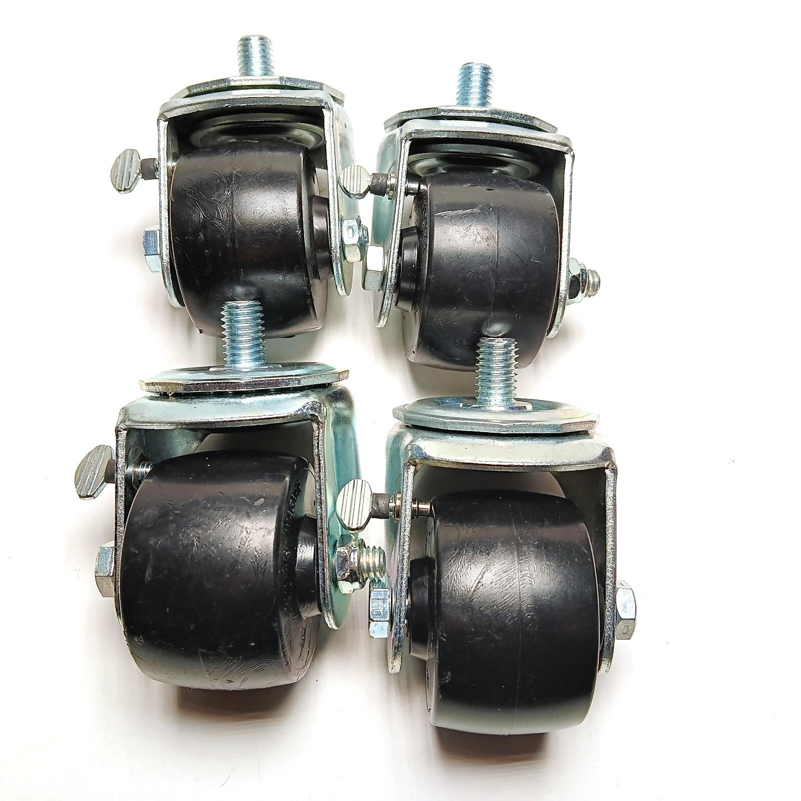 Commercial Grade Top Bearing Swivel Casters 1/2-13 Thread For Display Case