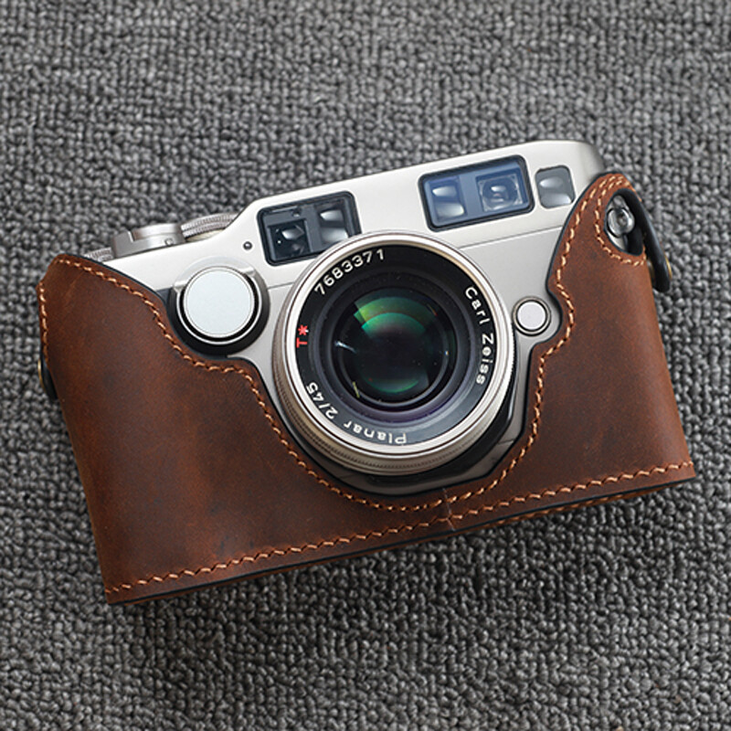 Handmade Real Leather Camera Half Case Bag Protect Covers Suitable For Contax G2