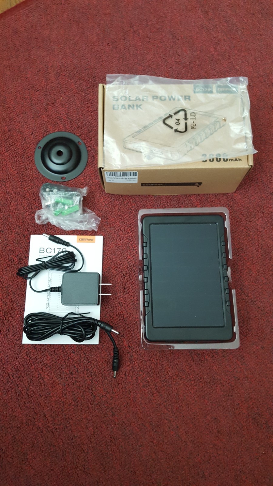Campark BC179 Trail Camera Solar Panel – 3000mAh Power Bank