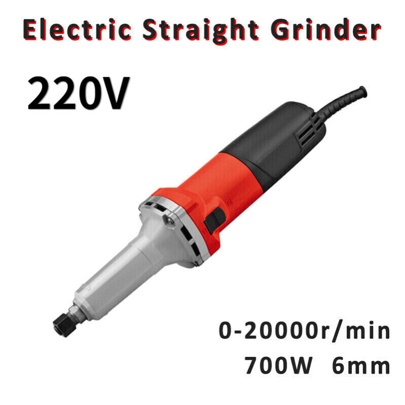 220V Electric Straight Die Grinder Handheld Variable Speed Grinding Machine 6mm-
