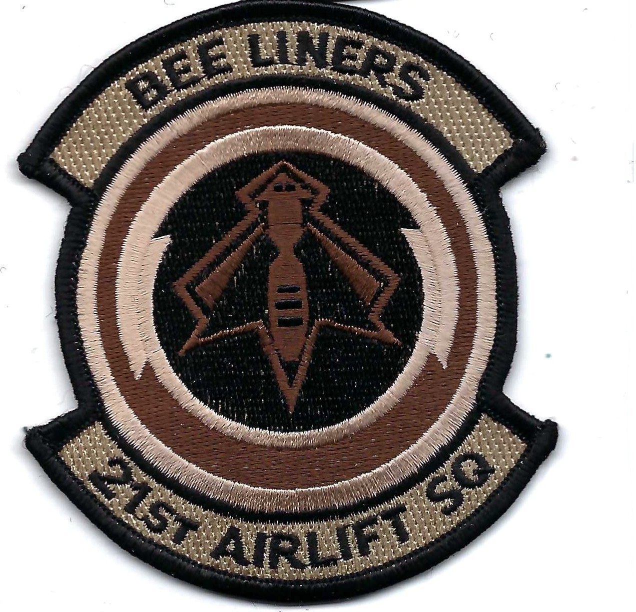 PATCH USAF 21ST AS AIRLIFT BEE LINERS DT    AS-11