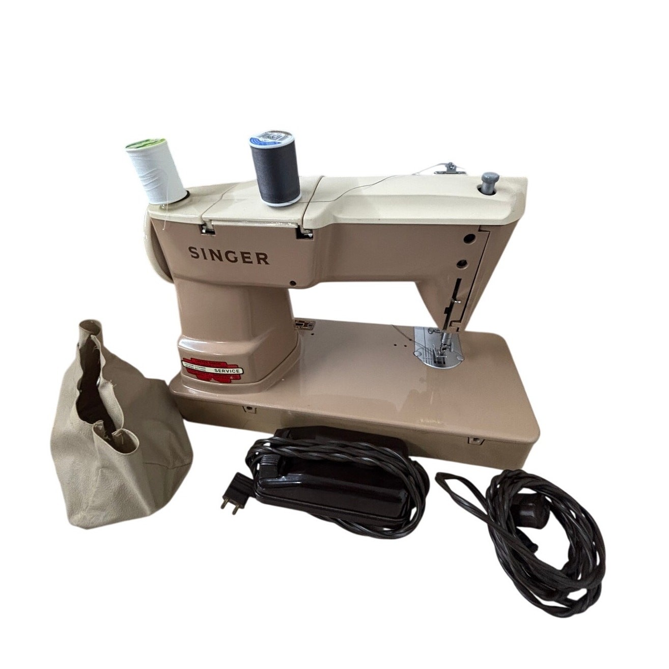 Singer 403A Vintage Sewing Machine w Case