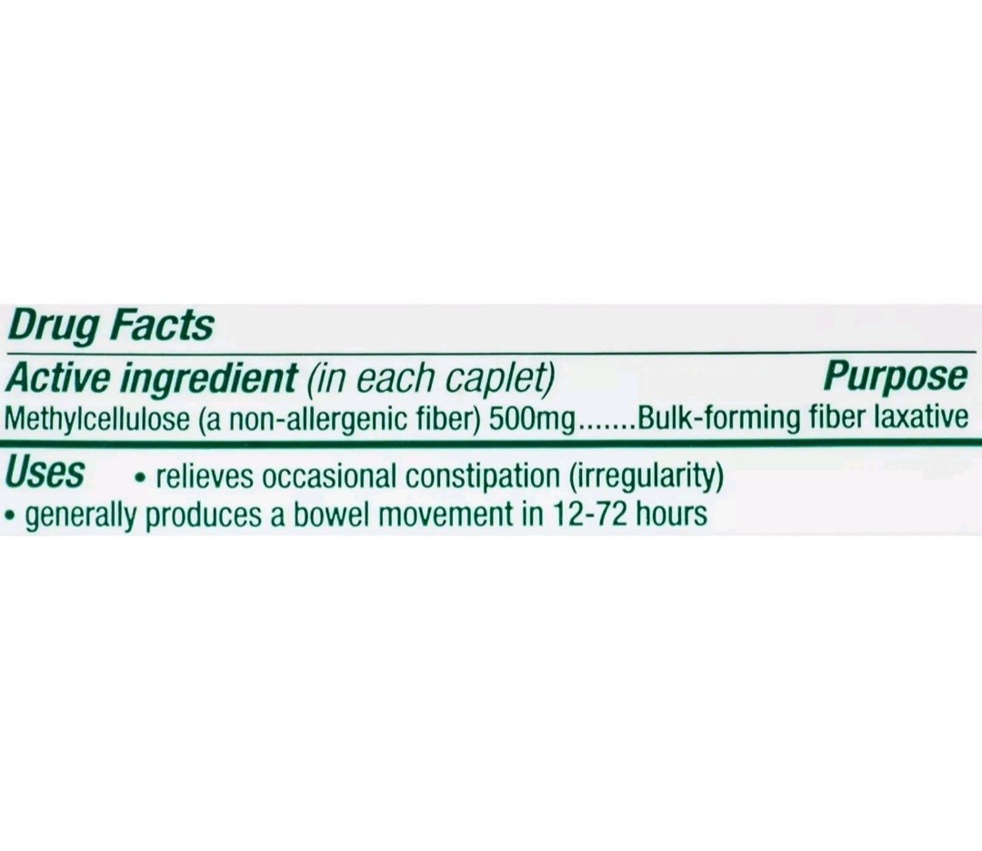 Methylcellulose Fiber Therapy Caplets 100 Count By Citrucel. Exp 10/2026