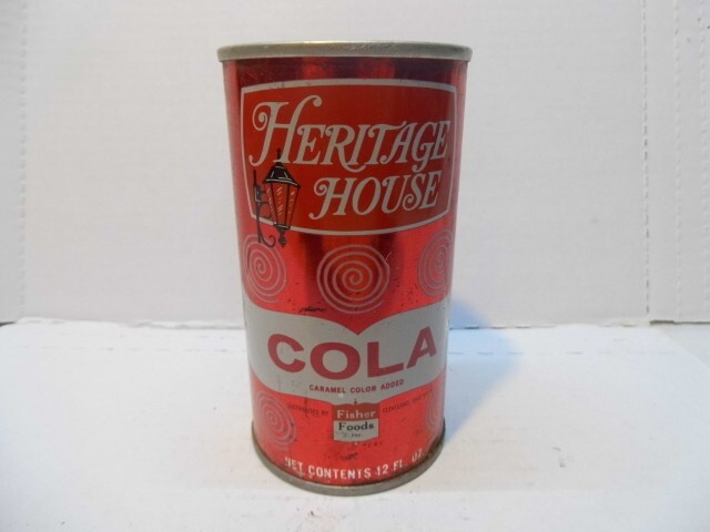 HERITAGE HOUSE COLA SODA CAN~FISCHER FOODS,CLEVELAND,OHIO
