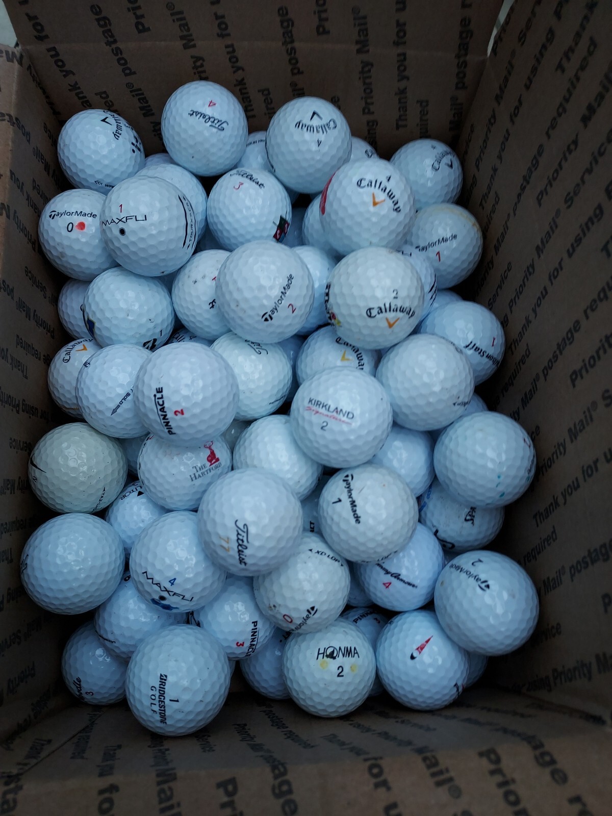 Titleist Callaway Taylormade etc major brand mix  PREOWNED Golf Balls 50ct