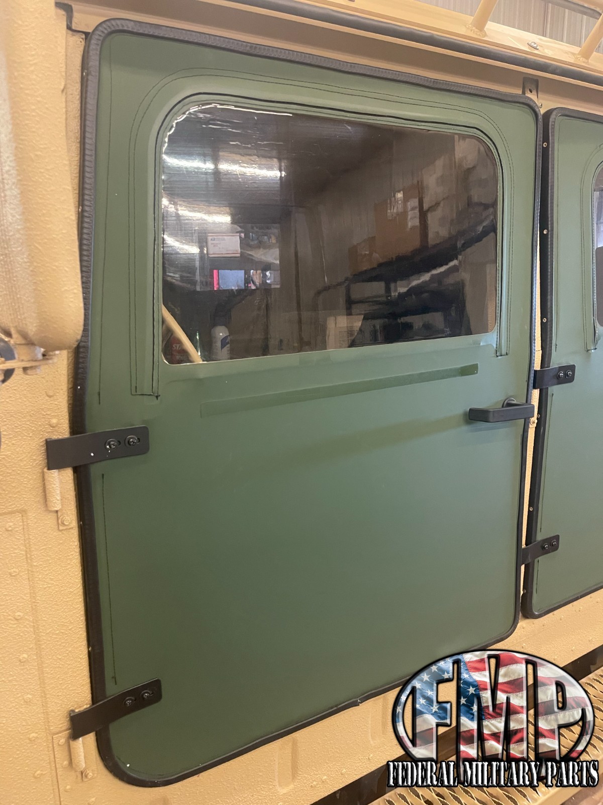 AUCTION - 4 Soft Canvas Doors, Green, Fits Military Humvee, NEW-2 Front & 2 Rear