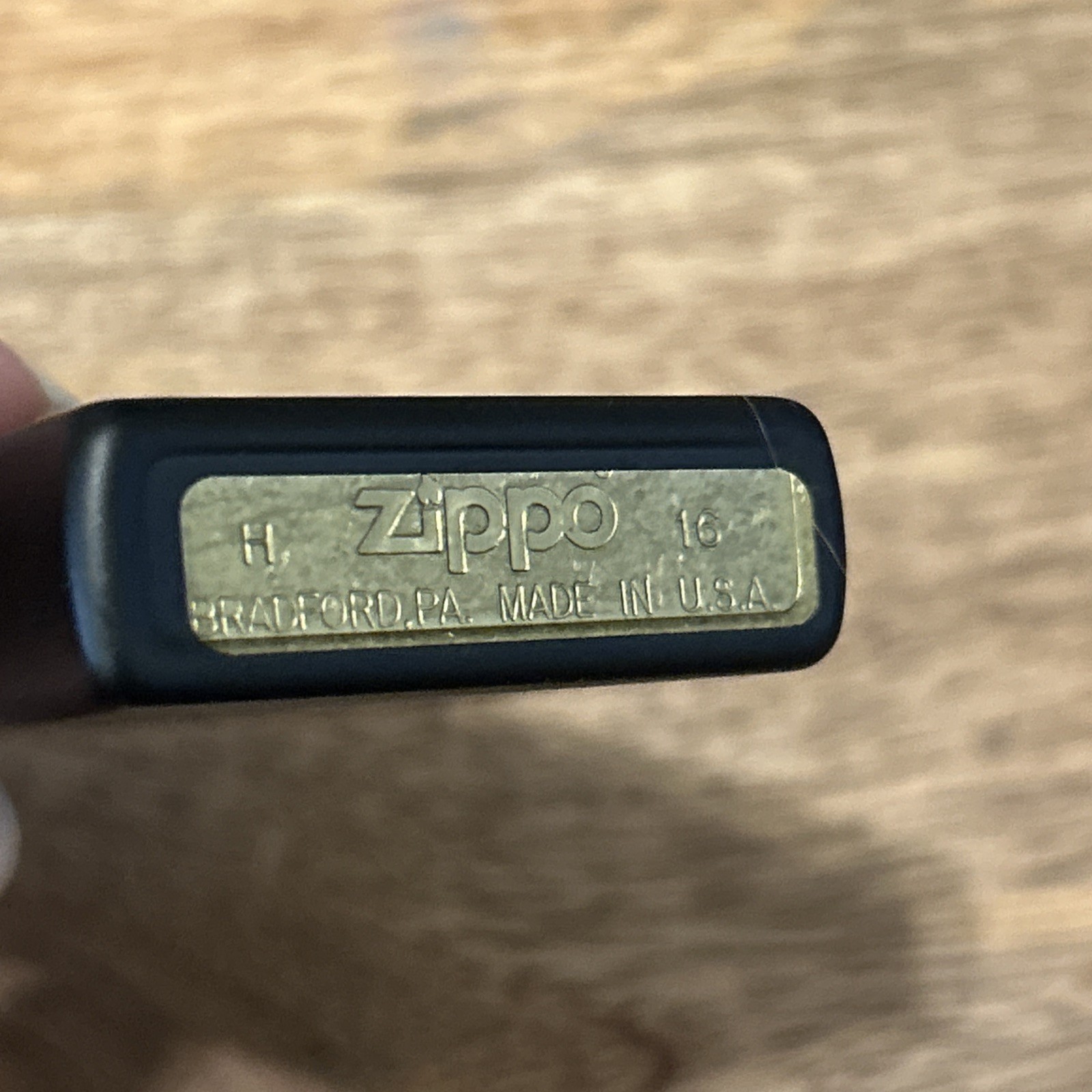 2016 Zippo Lighter Matte Black Never Used In Original Box