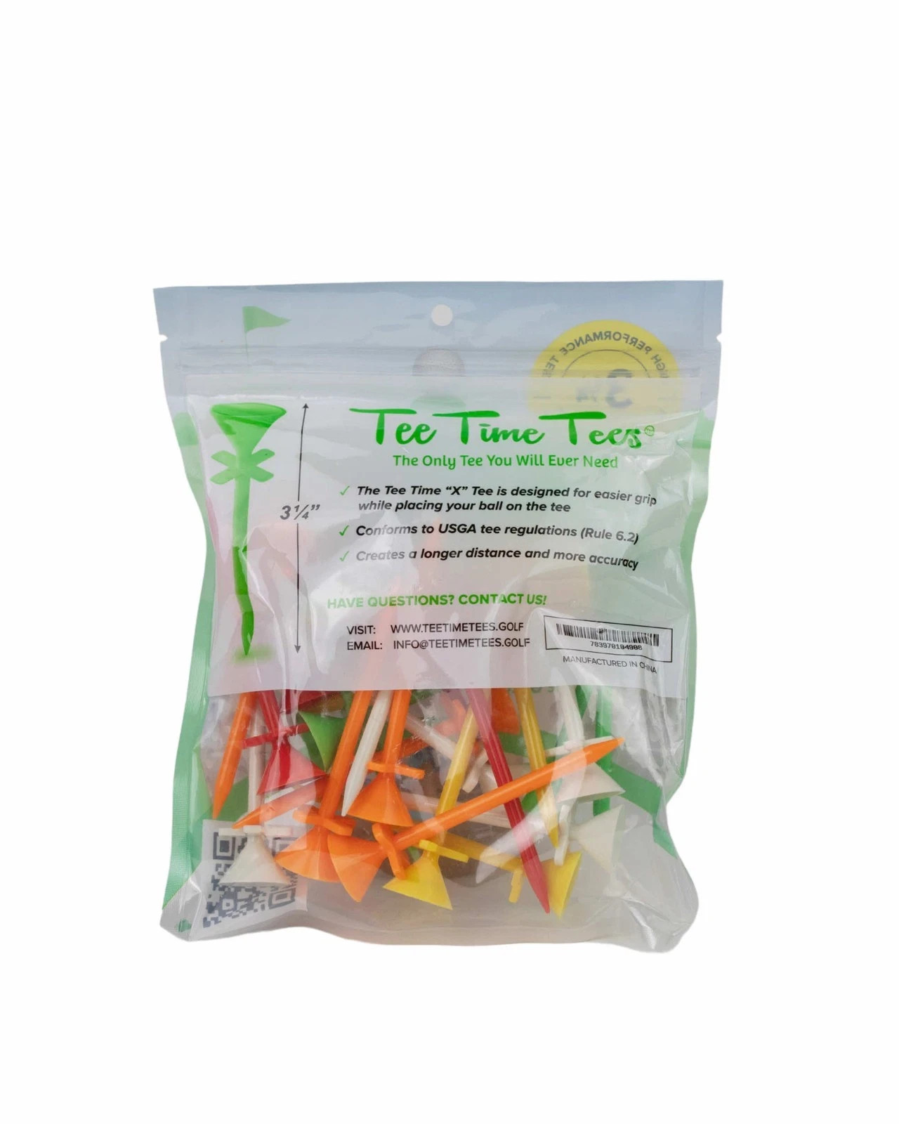 Golf Tee's 25 Pack Plastic Multi Color Hard to Break