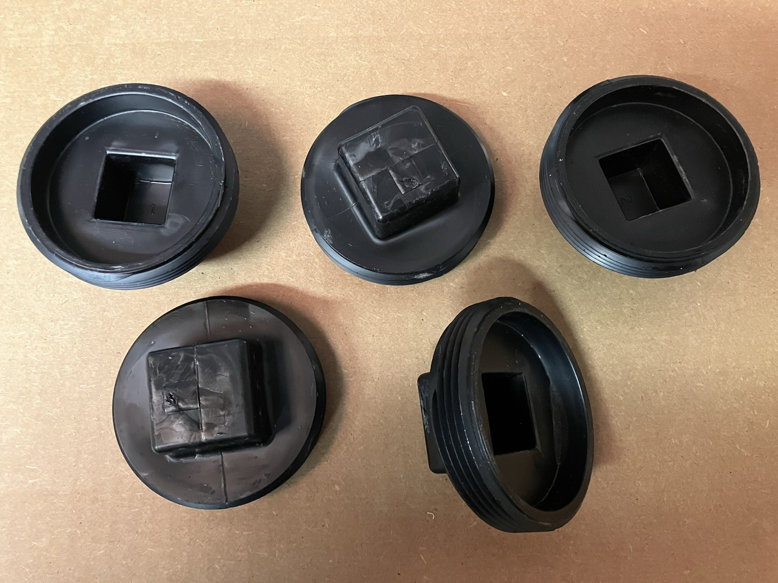 Lot of 5 - NIBCO ABS 3” Diameter MIPT Clean Out Plugs Catalog # 5818