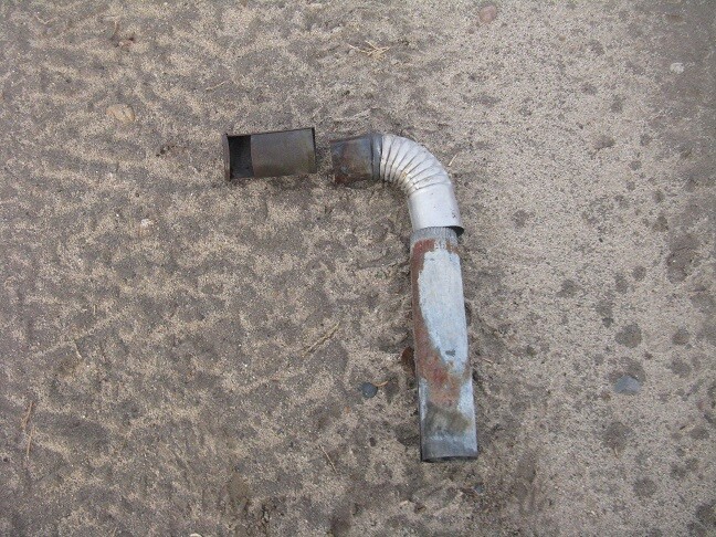 Smudge pot 3 inch return pipe assembly for diesel orchard heater.