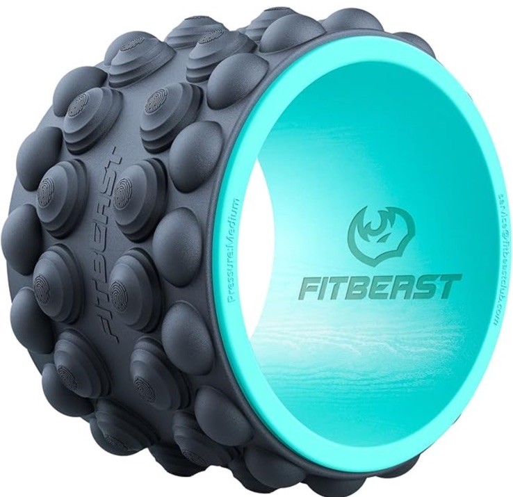 12” Back Roller, Back Wheel Foam FitBeast Muscle Deep Tissue Gentle Pressure