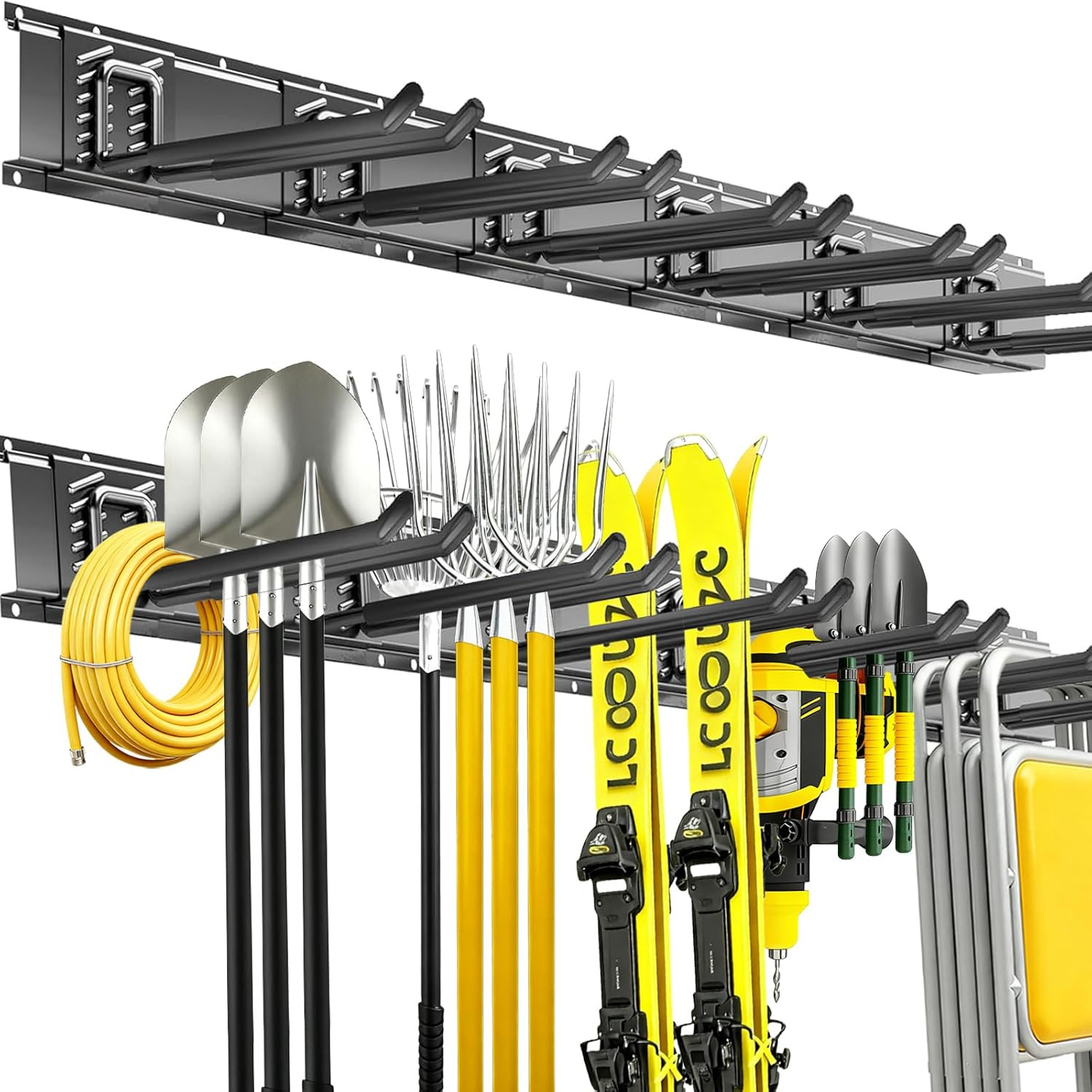 Garage Tool Organizer Wall Mount, 48 Inch Heavy Duty Garden Tool Organizer Stora