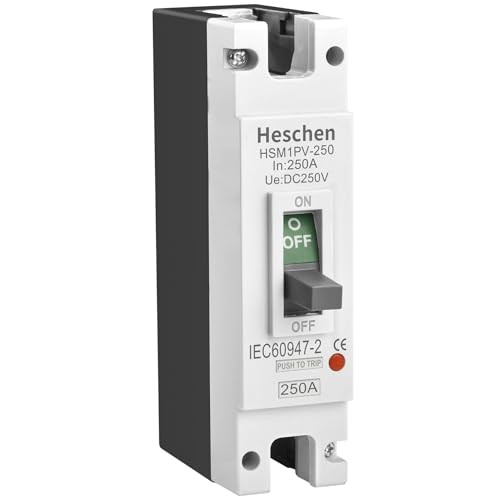 DC Molded Case Circuit Breaker MCCB, 1 Poles, DC 250V, 250A HSM1PV-250