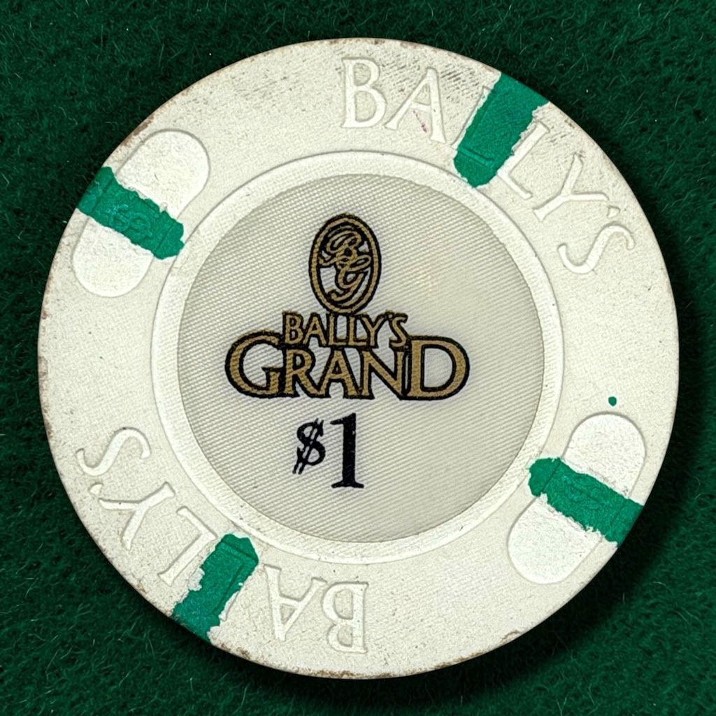 BALLY'S GRAND CASINO ATLANTIC CITY  $1 CASINO CHIP