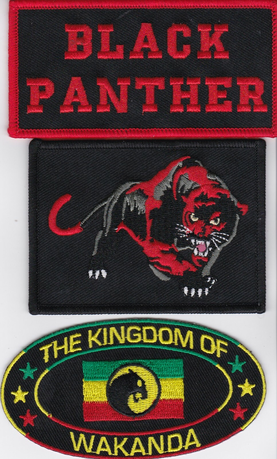 BLACK RED PANTHER WAKANDA SEW/IRON ON PATCH AFRICA BADGE COUGAR HAKEEM ZAMUNDA