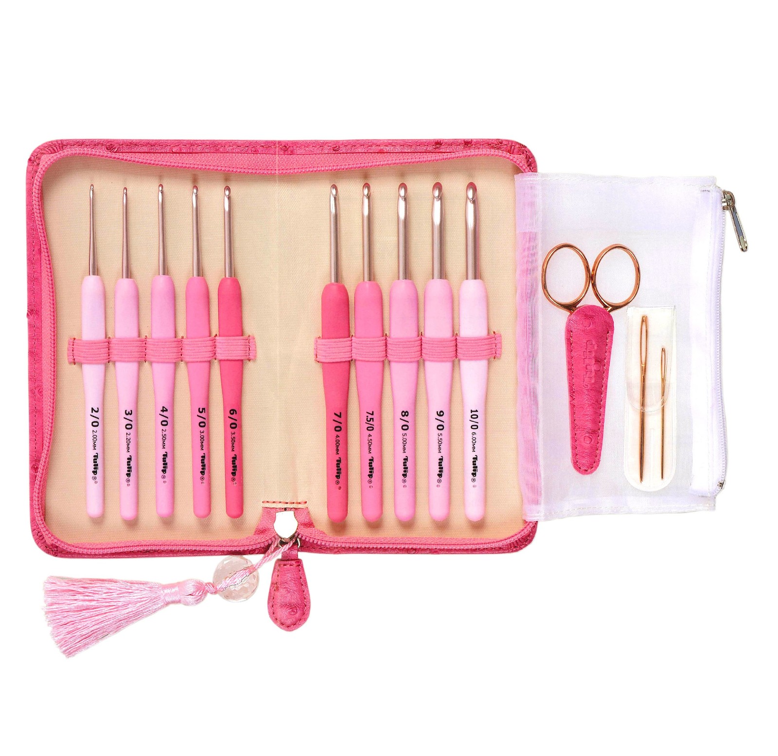 Tulip TER-001 ETIMO ROSE Hook crochet needle Set Pink NEW
