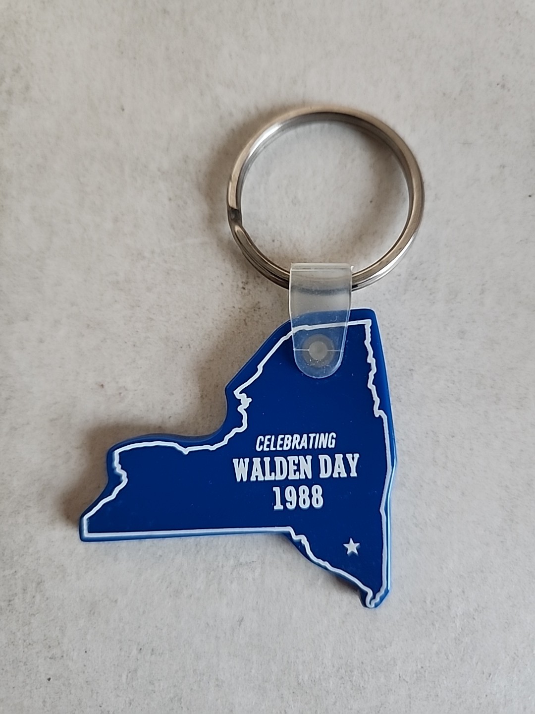 Celebrating Walden Day NY 1988 Nelco 3 Elm Street Advertising Keychain Key Ring