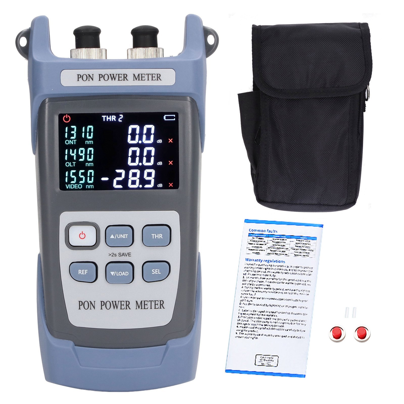 Digital Optical Fiber Power Meter Portable Data Storage Optic Cable Tester For E