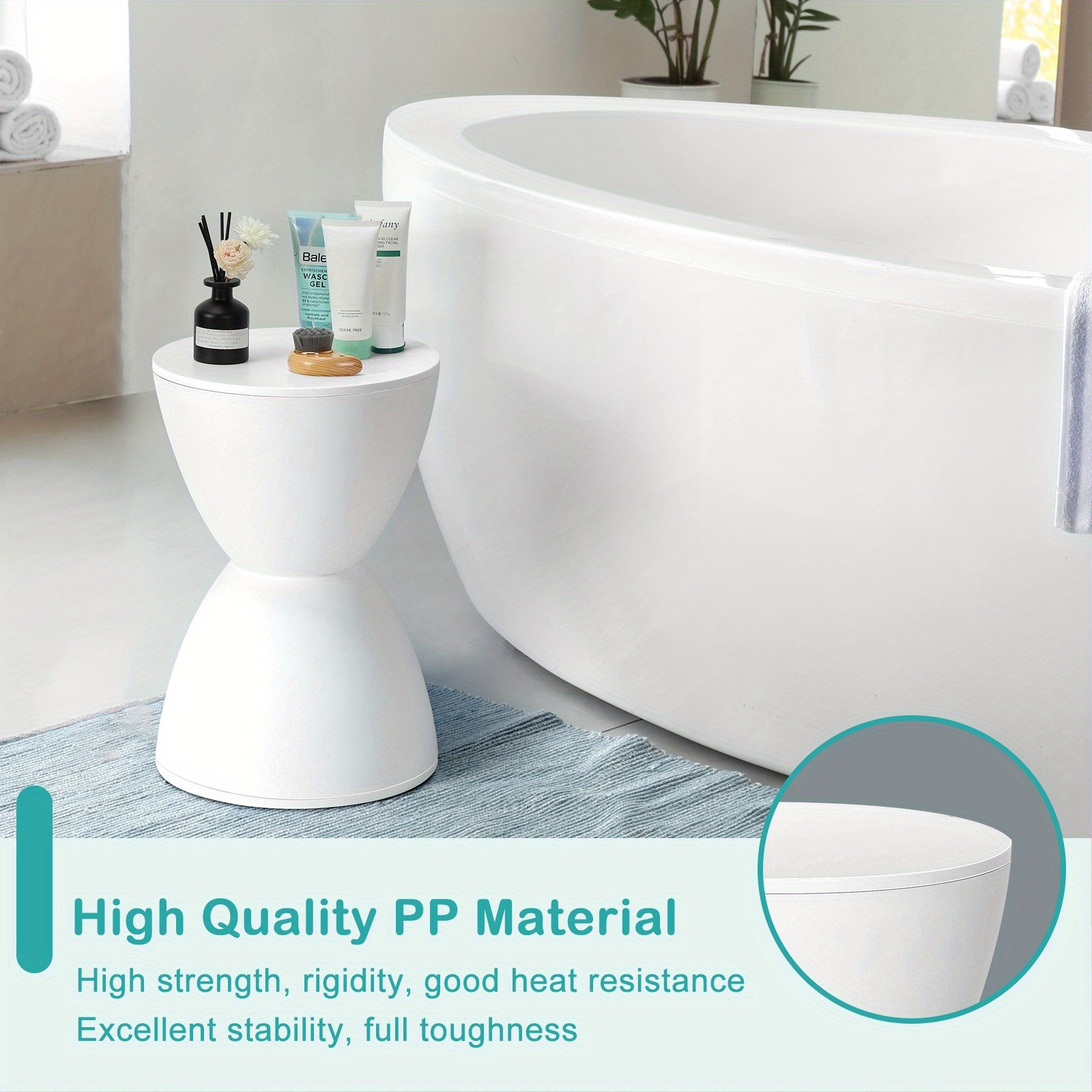 Modern Hourglass Shaped Stool Round Stool Garden Stool Side Table Plant Table