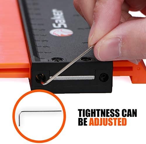 Saker Contour Gauge Duplication-Adjustable Lock-Precisely Copy Irregular Shap...