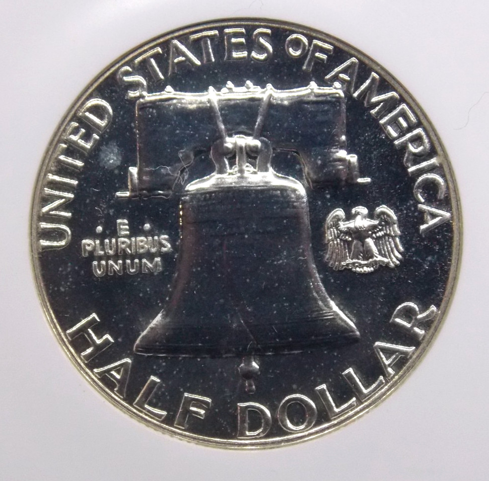 1958 PROOF Franklin SILVER Half Dollar 50c NGC PF63 #014 ECC&C, Inc.