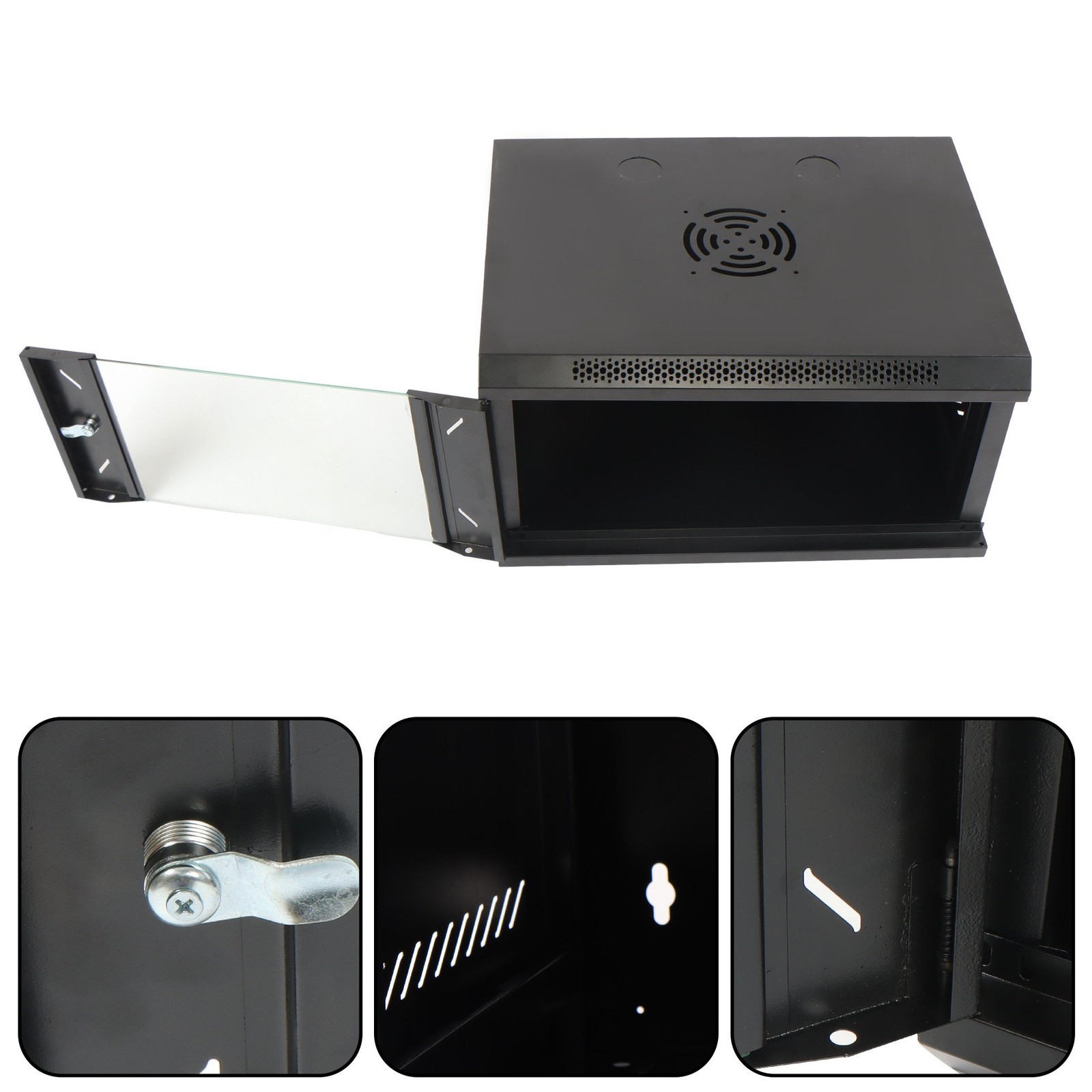 LABLT 6U network server cabinet rack wall mount Maximum depth 15.5" With Locks