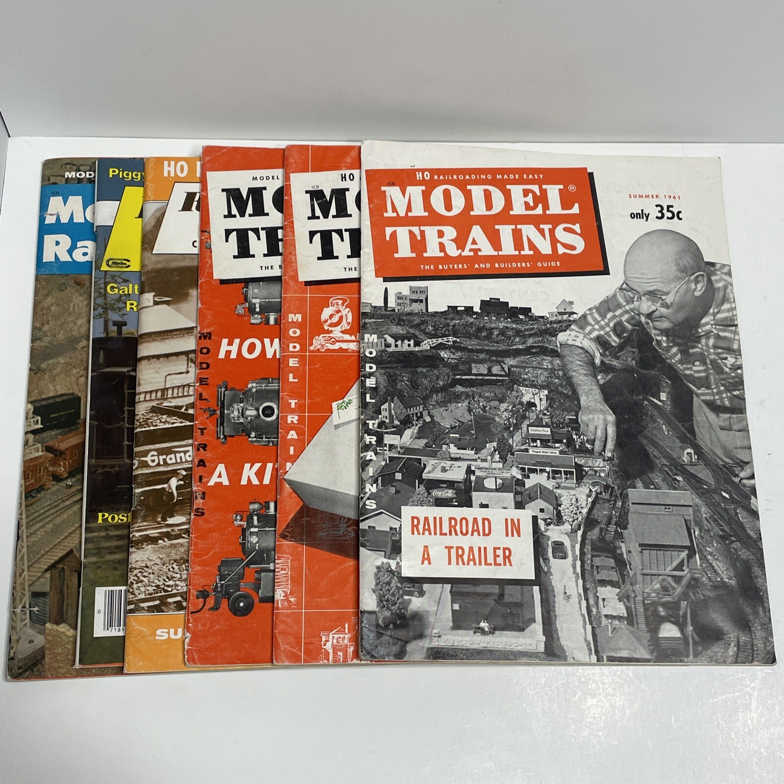 Lot Of 6 Model Railroader Trains Magazine 1961 1962 1966 1982 Railroad Craftsman
