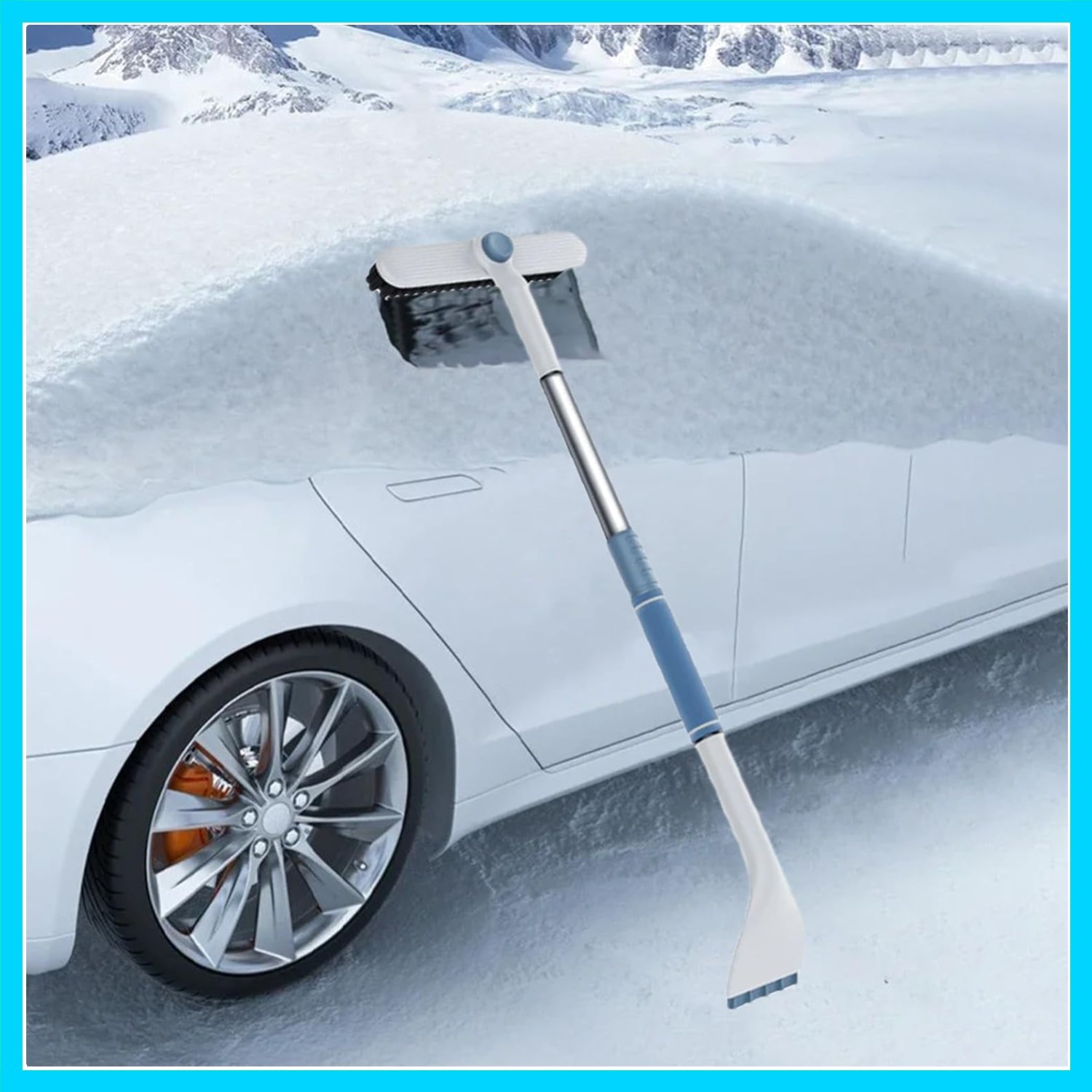 3 In 1 Snow Brush and Ice Scraper for Car Windshield Extendable Snow Removal ...