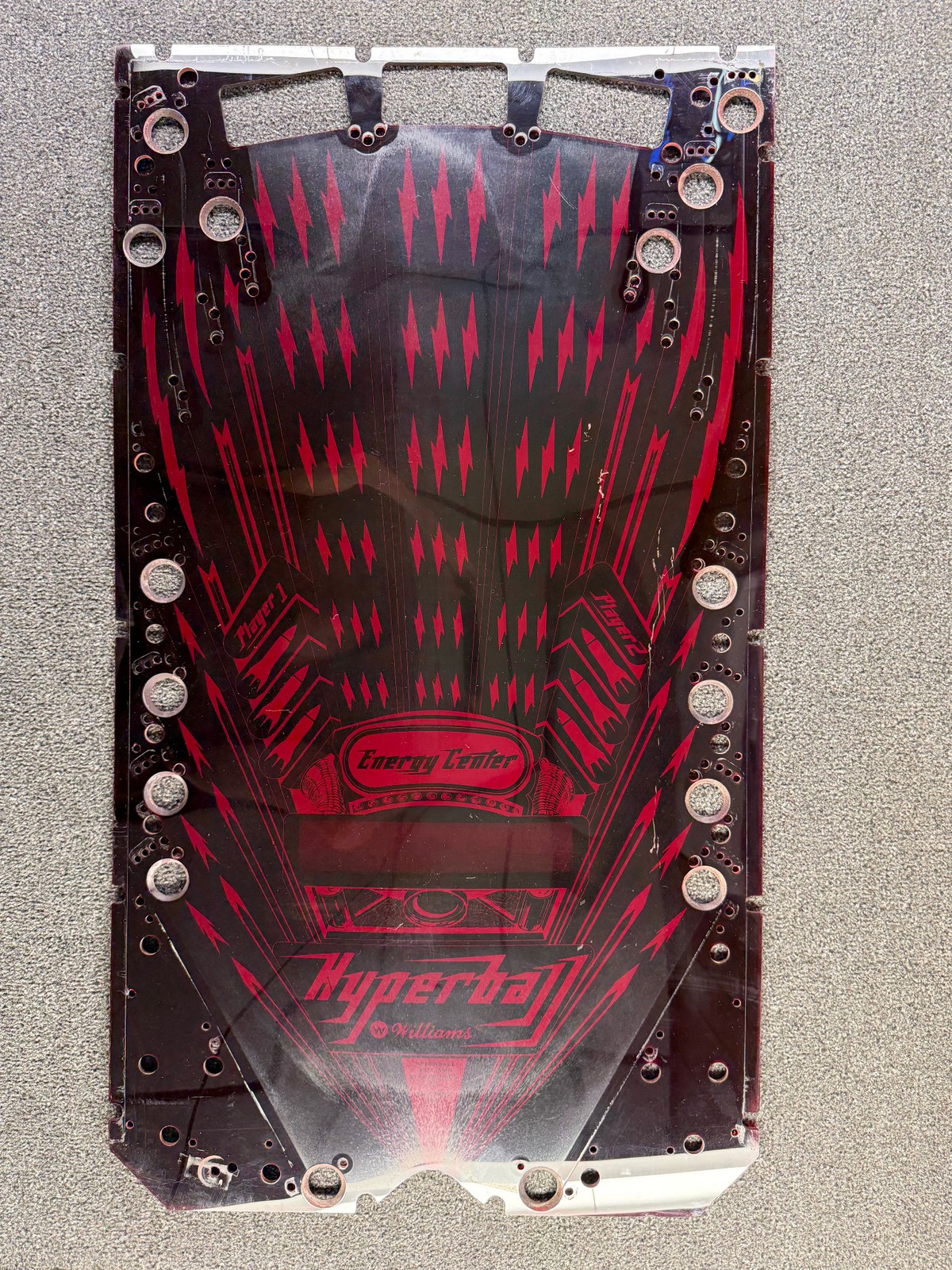Williams Hyperball Pinball Machine Arcade Gun Shooting Game Playfield ORIGINAL