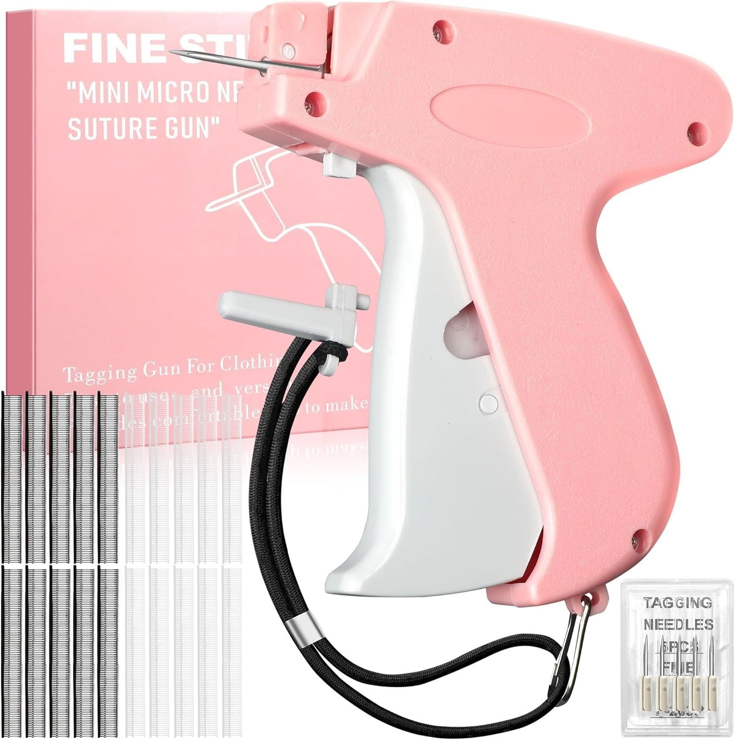 Portable Handheld Stitch Gun & Tagging Kit for Clothes - Micro Stitcher with ...
